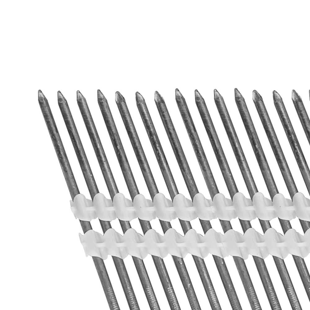 Freeman 21° .131 in. x 3-1/4 in. Plastic Collated Bright Framing Nails - Smooth Shank - 2,000 Count - for Framing and Subfloors (3)