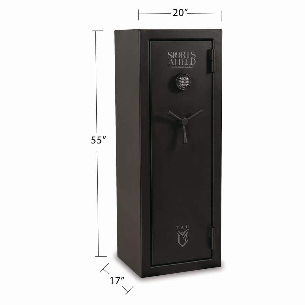 Sports Afield Tactical LZ 8-Gun Fireproof and Waterproof Gun Safe with Electronic Lock, Black (3)