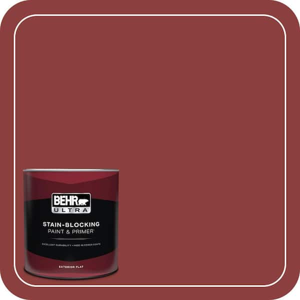 BEHR PREMIUM PLUS #BXC-27 Carriage Red Enamel Interior/Exterior Paint & Primer Color Sample (4)