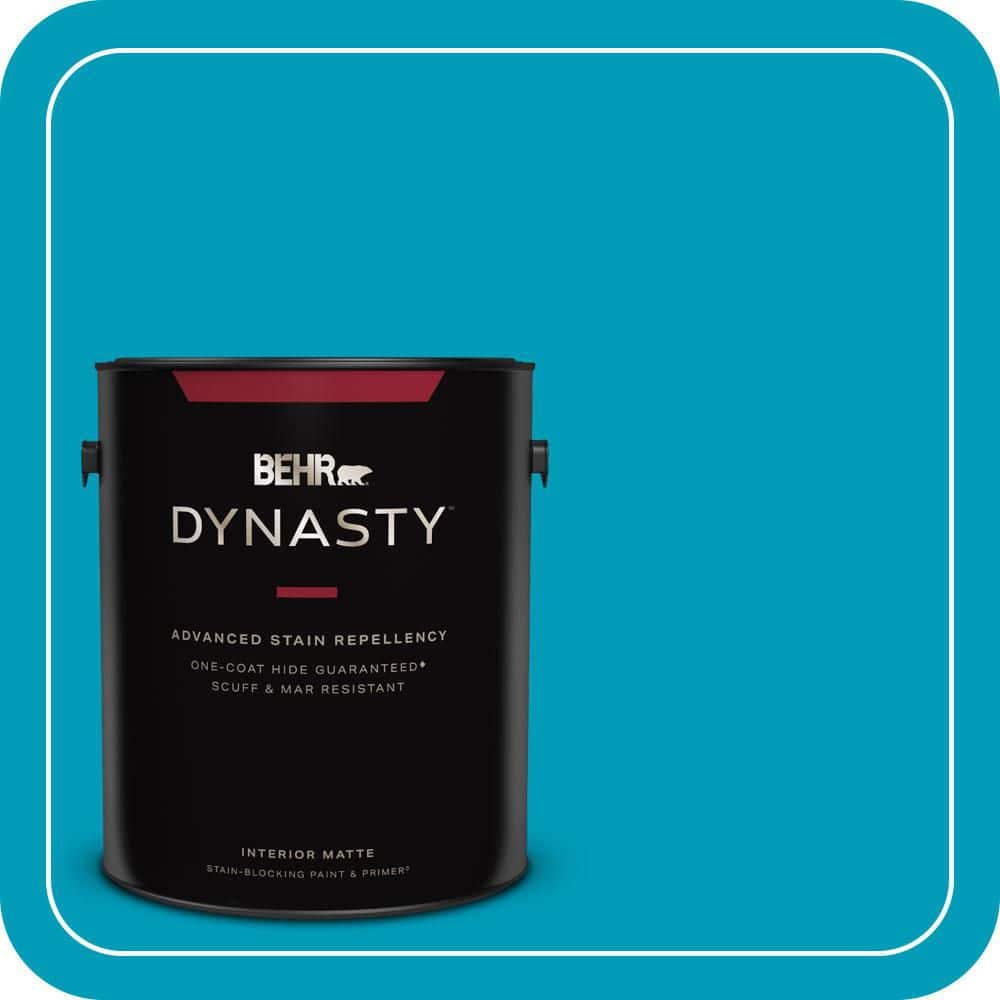 BEHR DYNASTY 1 gal. #520B-6 Brilliant Sea Matte Interior Stain-Blocking Paint & Primer