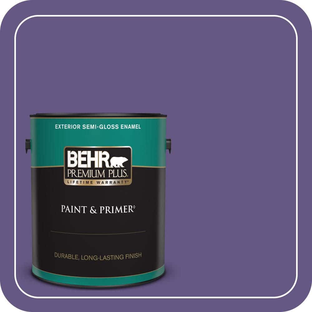 BEHR PREMIUM PLUS 1 gal. #640B-7 Berry Jam Semi-Gloss Enamel Exterior Paint & Primer