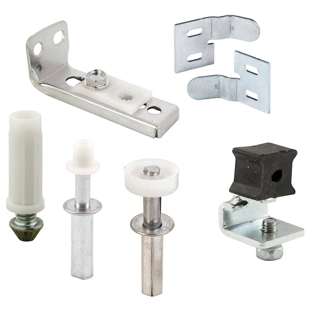Prime-Line Bi-Fold Door Repair Kit, Fits 7/16 in. Dia Hole, 7/8 in. Outside Diameter Wheel, Spring-Loaded Guides