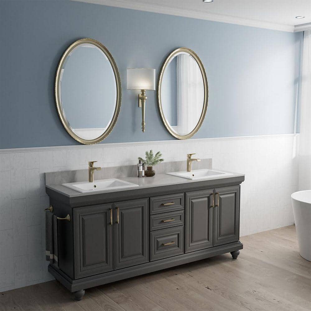 UNIKE Plainfield 21-5/8 in. Rectangular Drop-in Ceramic Bathroom Sink in White with Overflow and Single Faucet Hole (3)