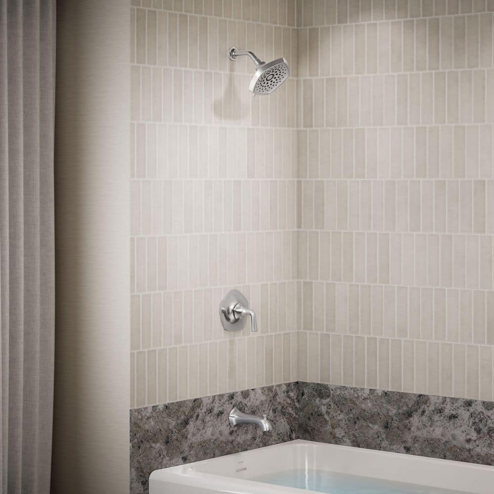 KOHLER Sundae Single-Handle 3-Spray Tub and Shower Faucet 1.75 GPM in Polished Chrome (Valve Included) (2)
