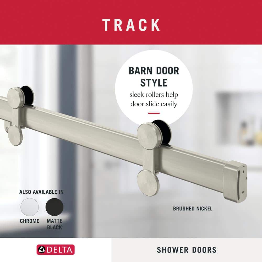 Delta Paxos 42-1/4 to 48 in. W 76 in. H Frameless Sliding Shower Door with 5/16 in. Glass (4)