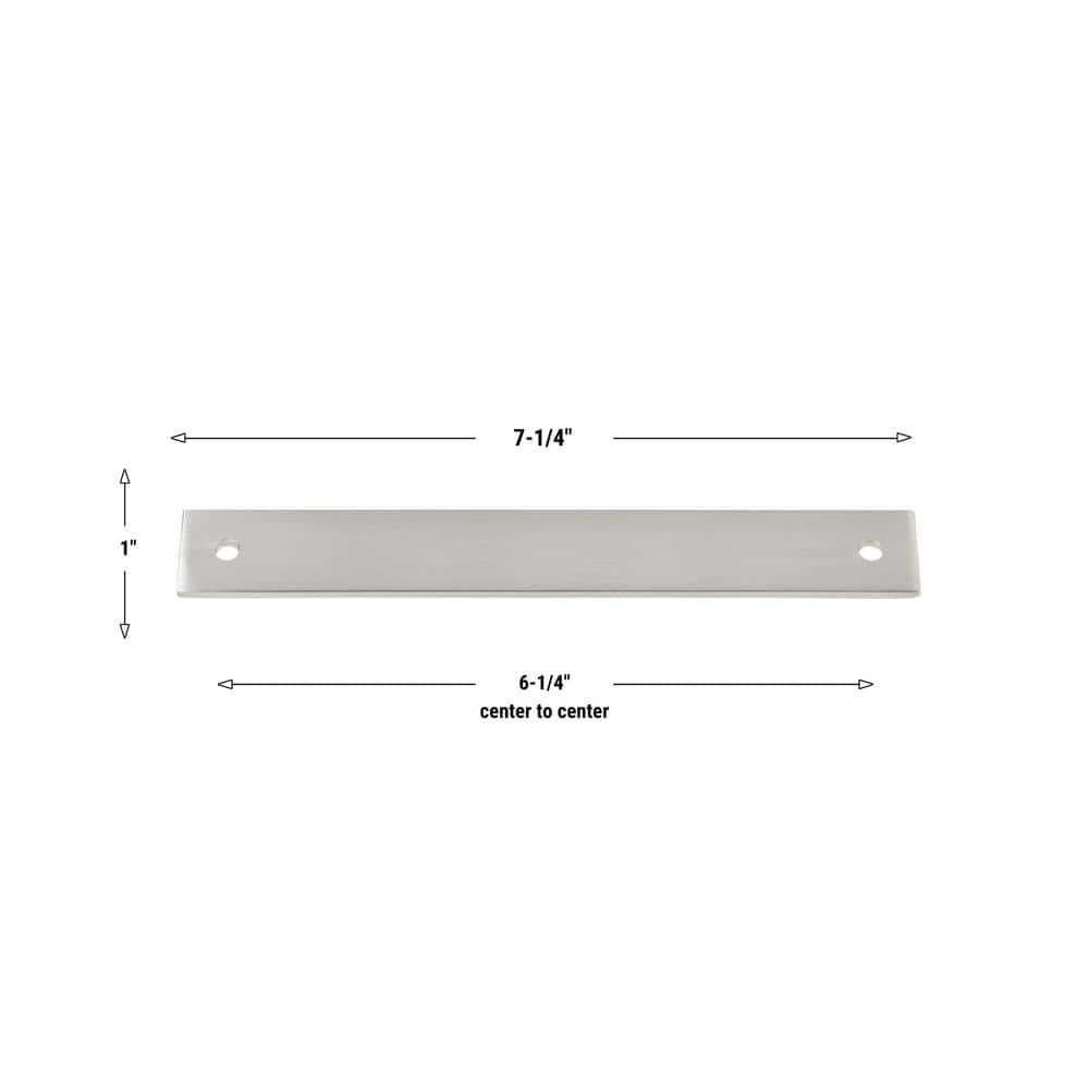 GLIDERITE 7-1/4 in. Squared Cabinet Backplate 6-1/4 in. Center to Center, 7342-160-SN (3)