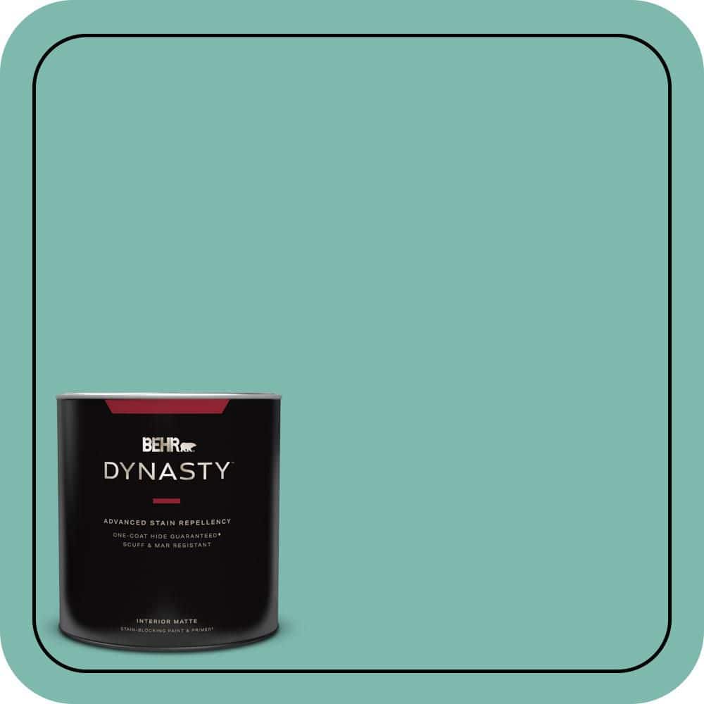 BEHR DYNASTY 1 qt. #490D-5 Winter Surf Matte Interior Stain-Blocking Paint & Primer