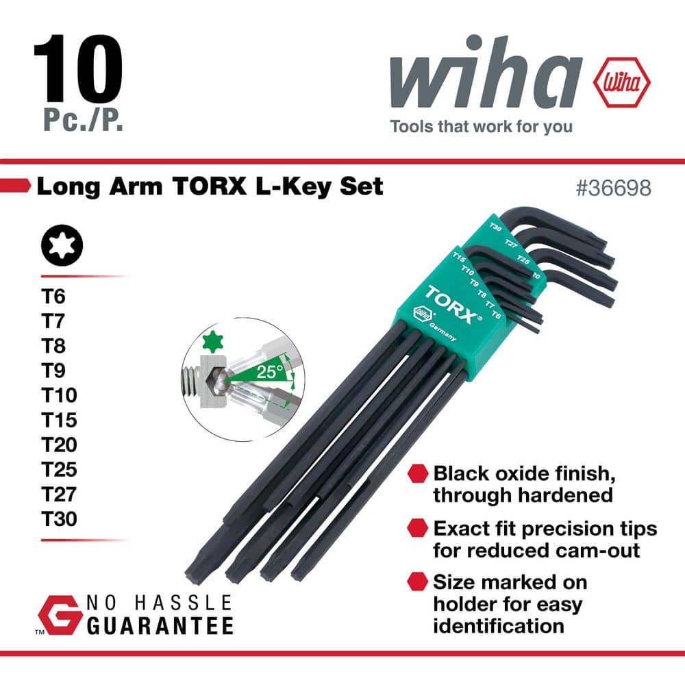 Wiha Torx Long Arm L-Key Set (10-Piece) (3)