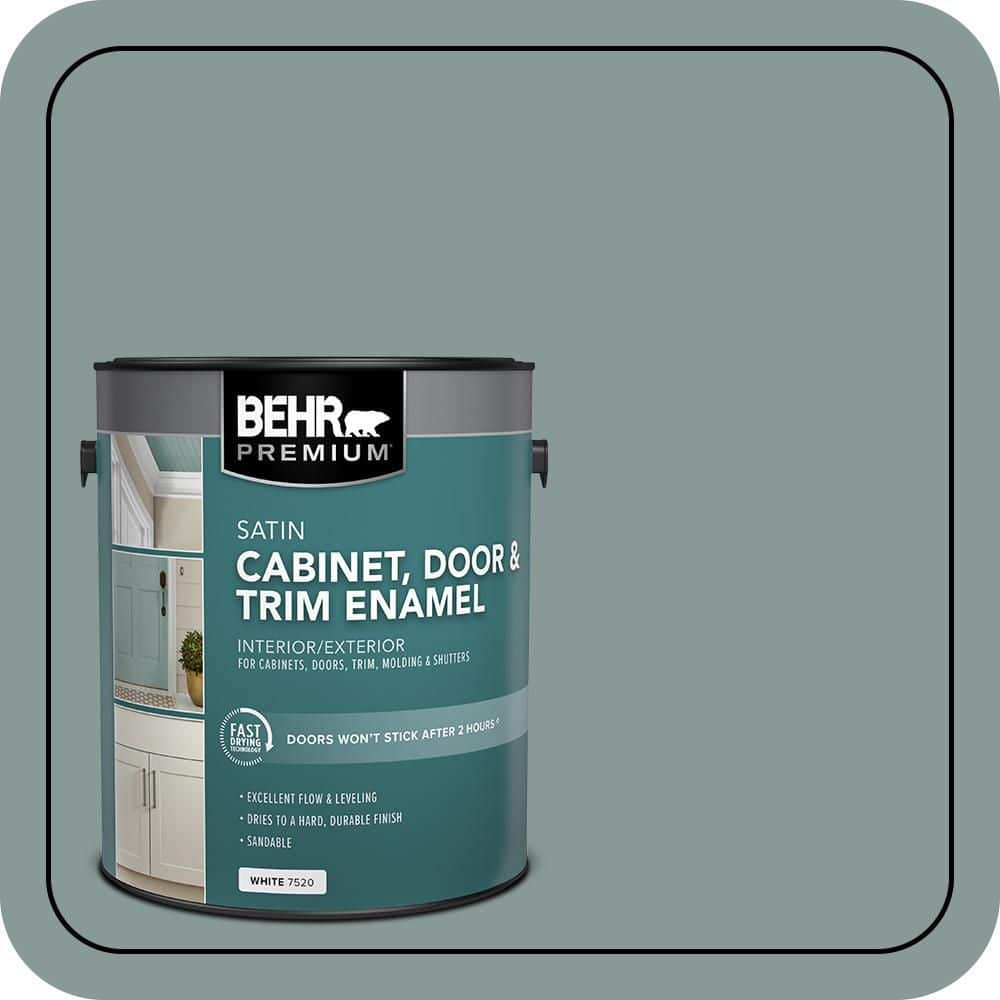 BEHR PREMIUM 1 gal. #N430-4 Rainy Afternoon Satin Enamel Interior/Exterior Cabinet, Door & Trim Paint