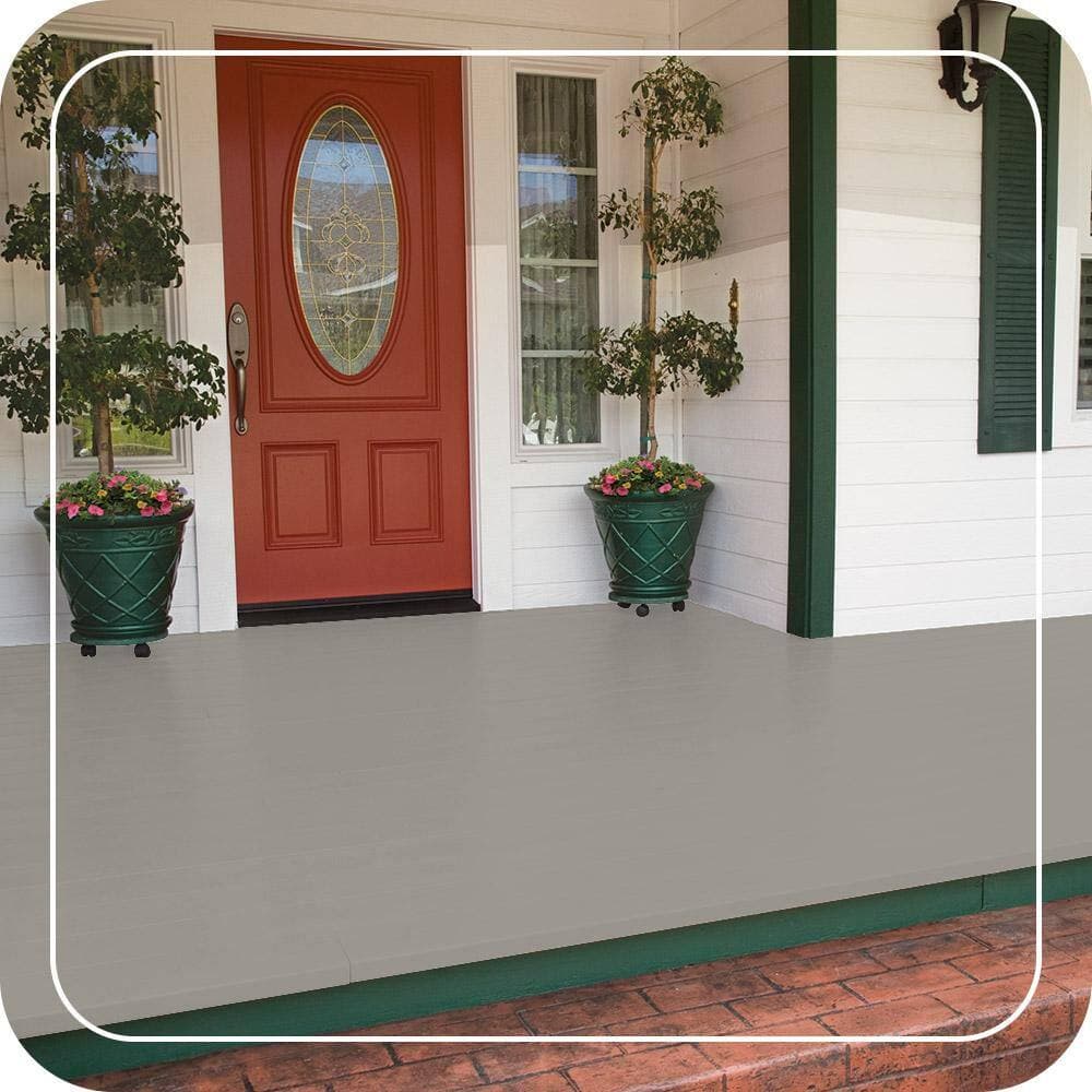 BEHR PREMIUM 1 gal. #MS-84 French Gray Low-Lustre Enamel Interior/Exterior Porch and Patio Floor Paint (2)