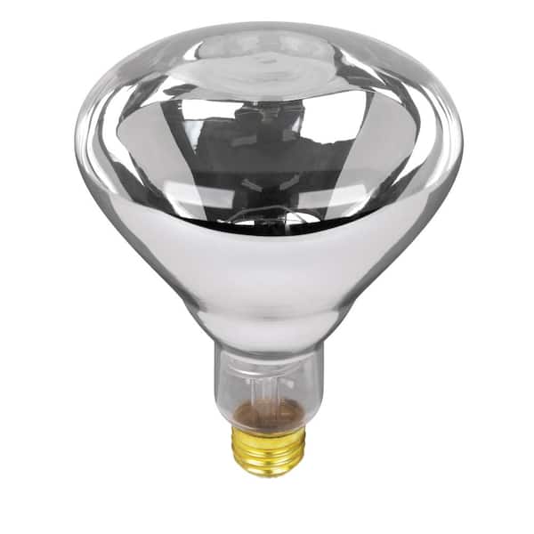 Feit Electric 125-Watt BR40 Clear Reflector E26 Heat Lamp Dimmable 120-Volt Infrared Incandescent Light Bulb (1-Pack)