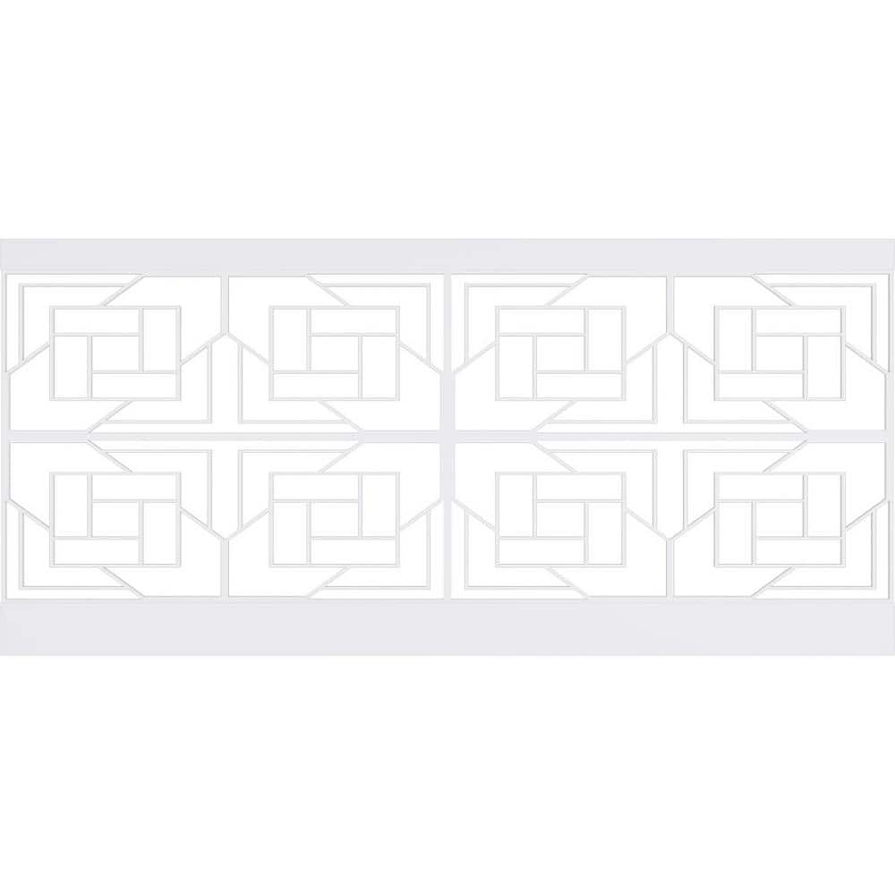Ekena Millwork 44 in. H x 94-1/2 in. W 28.92 sq. ft. Loveland PVC Wainscot Paneling Kit (2)