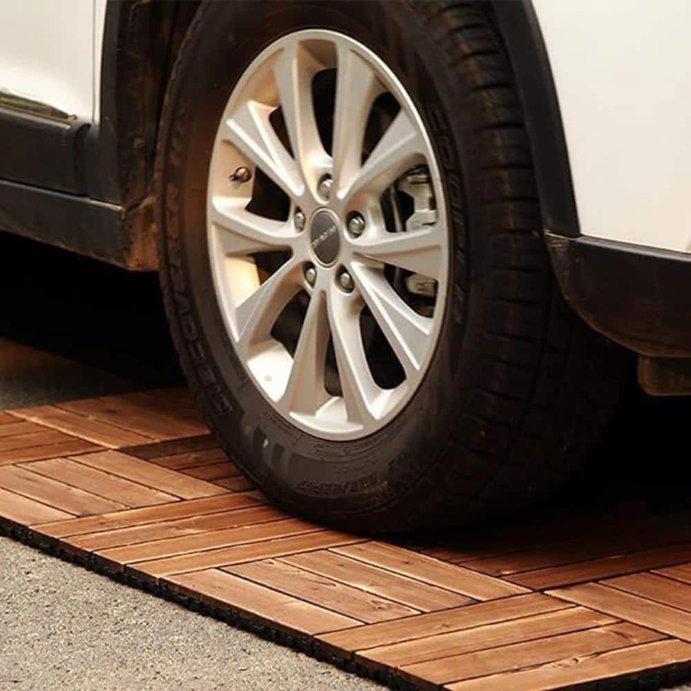 WRIGHTMASTER 1 ft. x 1 ft. Quick Deck Plastic Composite Interlocking Deck Tile in Natural (11 sq.  ft. per Box) (3)