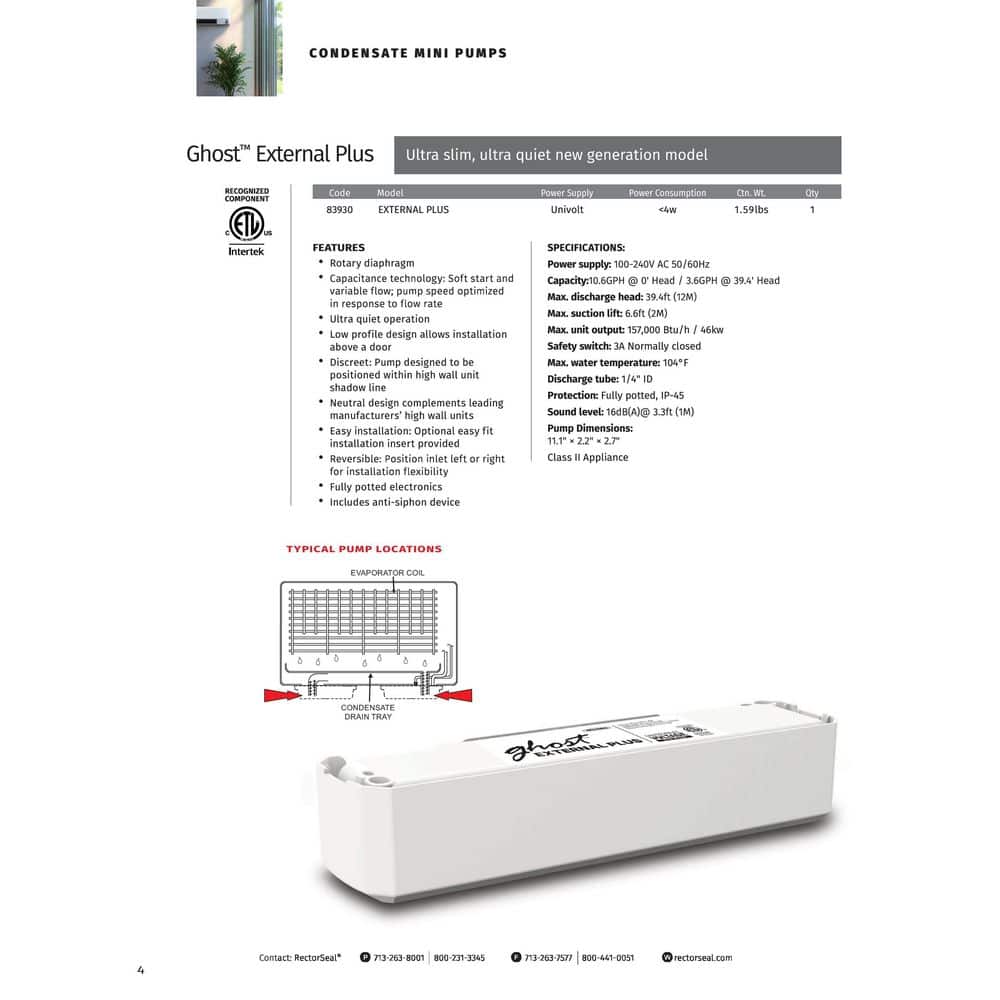 RectorSeal Ghost External Plus Mini Pump Kit 100-240-Volt (2)