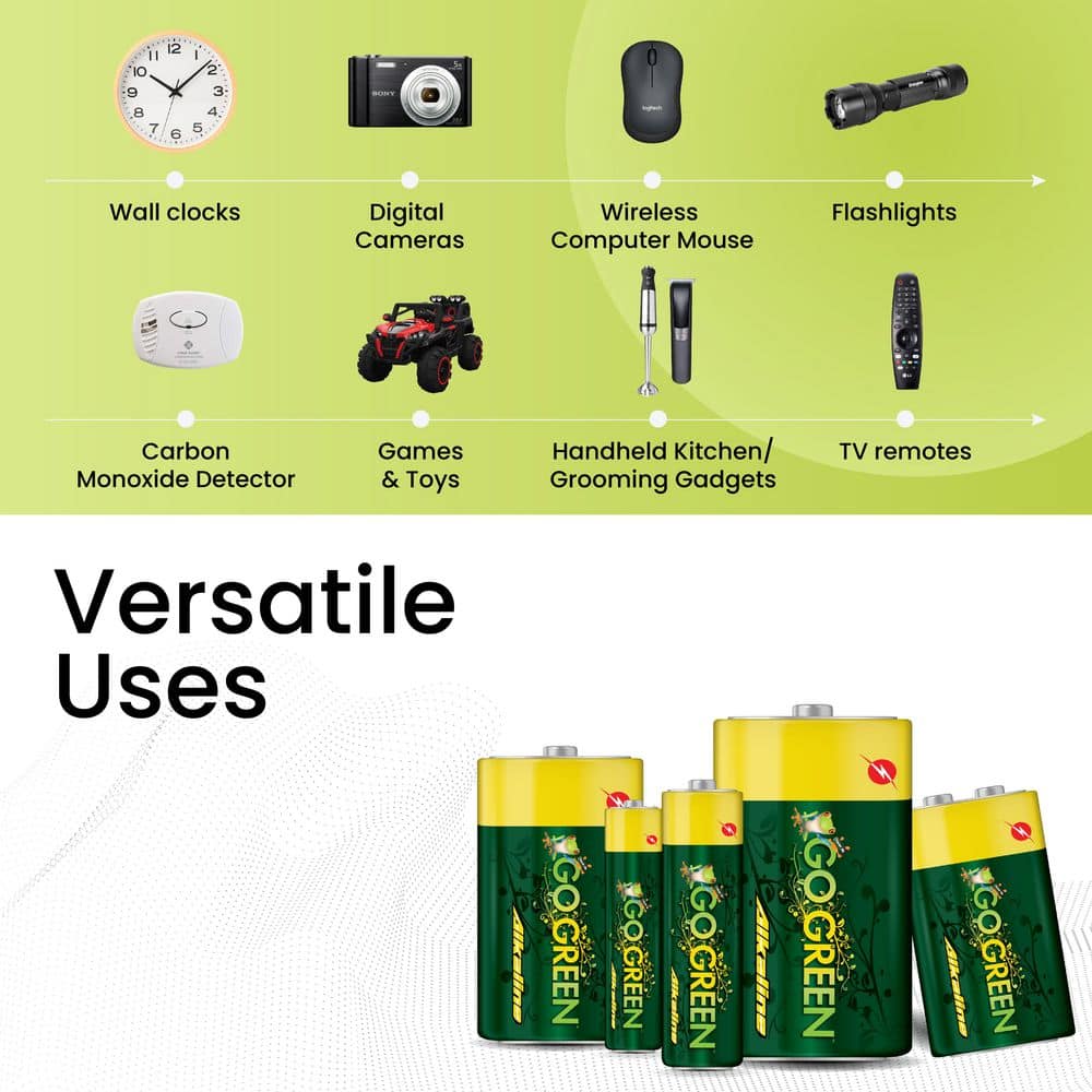 GoGreen Power Alkaline Eco-Friendly AA 96PK Batteries (2)