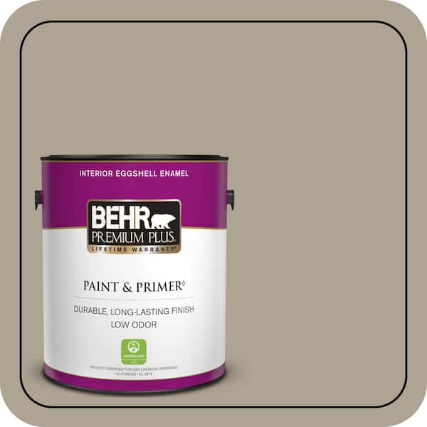 BEHR PREMIUM PLUS 1 gal. #MQ2-52 Roadside Eggshell Enamel Low Odor Interior Paint & Primer (2)
