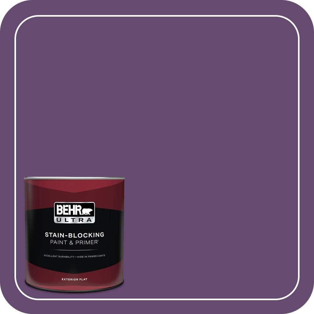 BEHR ULTRA 1 qt. #S-G-670 Deep Violet Flat Exterior Paint & Primer