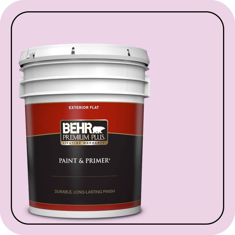 BEHR PREMIUM PLUS 5 gal. #670A-2 Champagne Elegance Flat Exterior Paint & Primer
