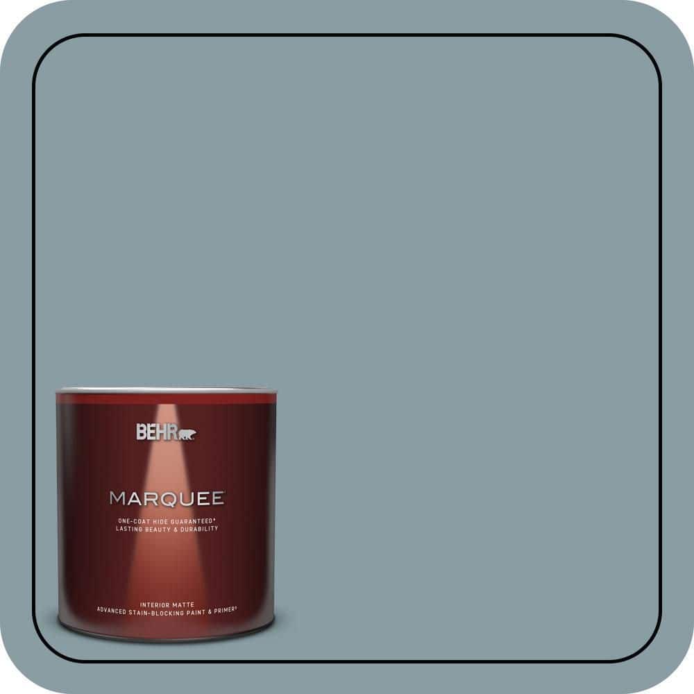 BEHR MARQUEE 1 qt. #540F-4 Shale Gray Matte Interior Paint & Primer