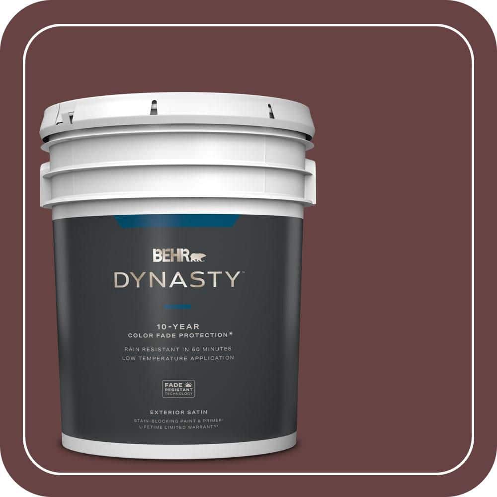 BEHR DYNASTY 5 gal. #MQ1-14 Twinberry Satin Enamel Exterior Stain-Blocking Paint & Primer
