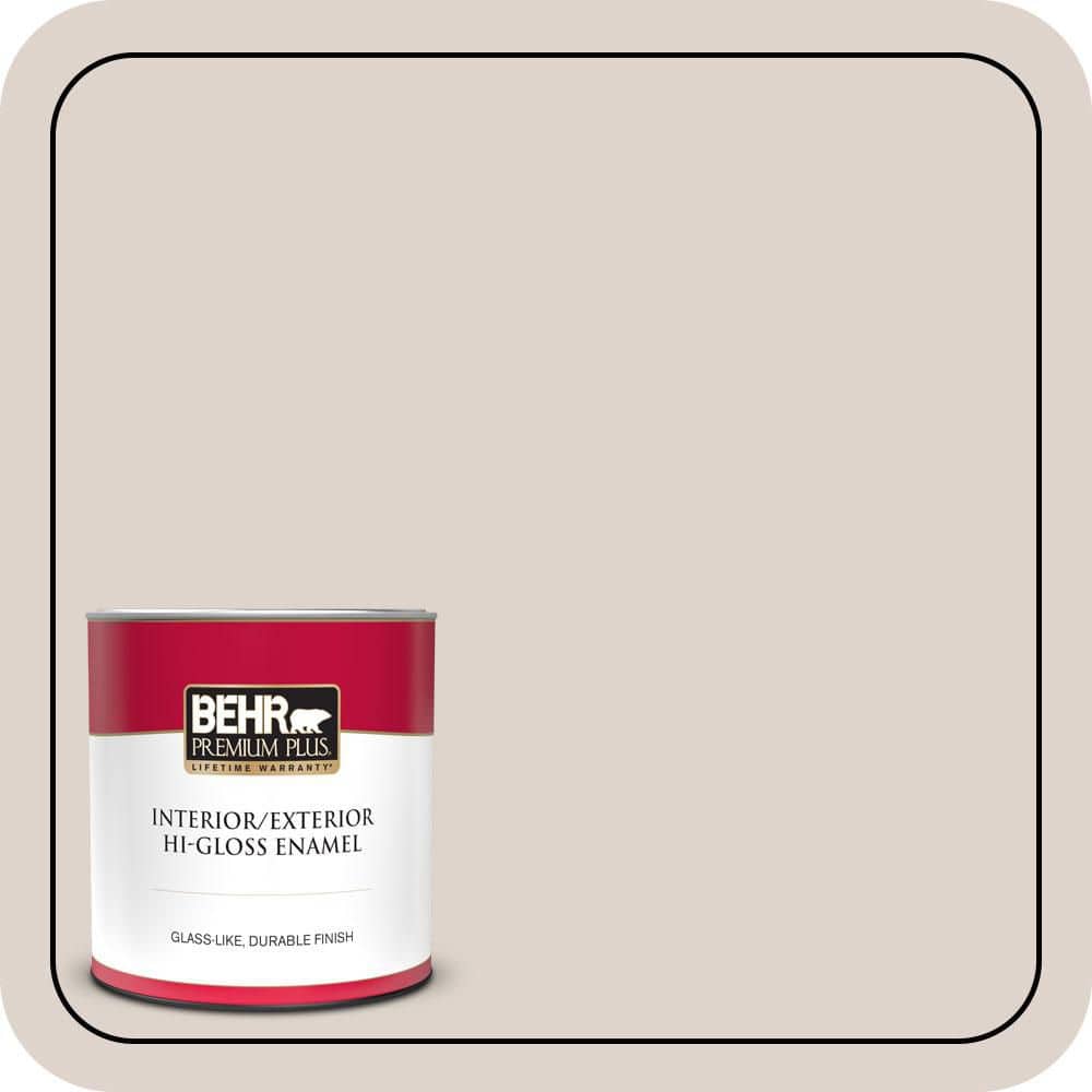 BEHR PREMIUM PLUS 1 qt. #N170-2 Rose Pearl Hi-Gloss Enamel Interior/Exterior Paint & Primer