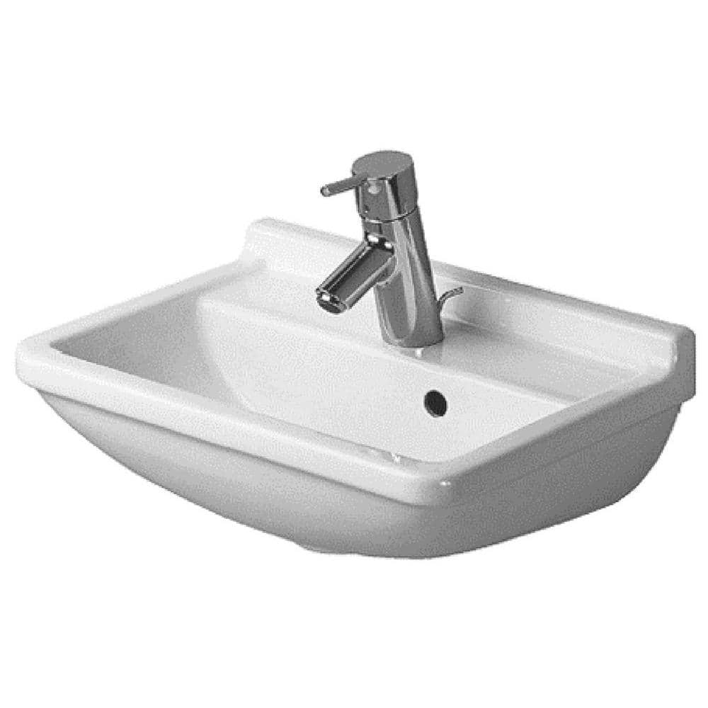Duravit Starck 3 6.13 in. Wall-Mounted Rectangular Bathroom Sink (1)