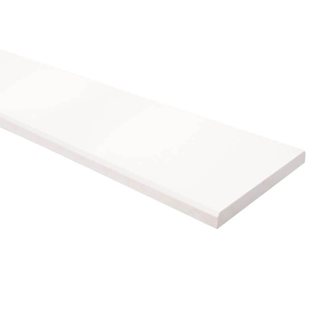MSI Bright White 6 in. x 73 in. Polished Engineered Marble Double Beveled Threshold Tile (6.08 lin. ft. /Each) (3)