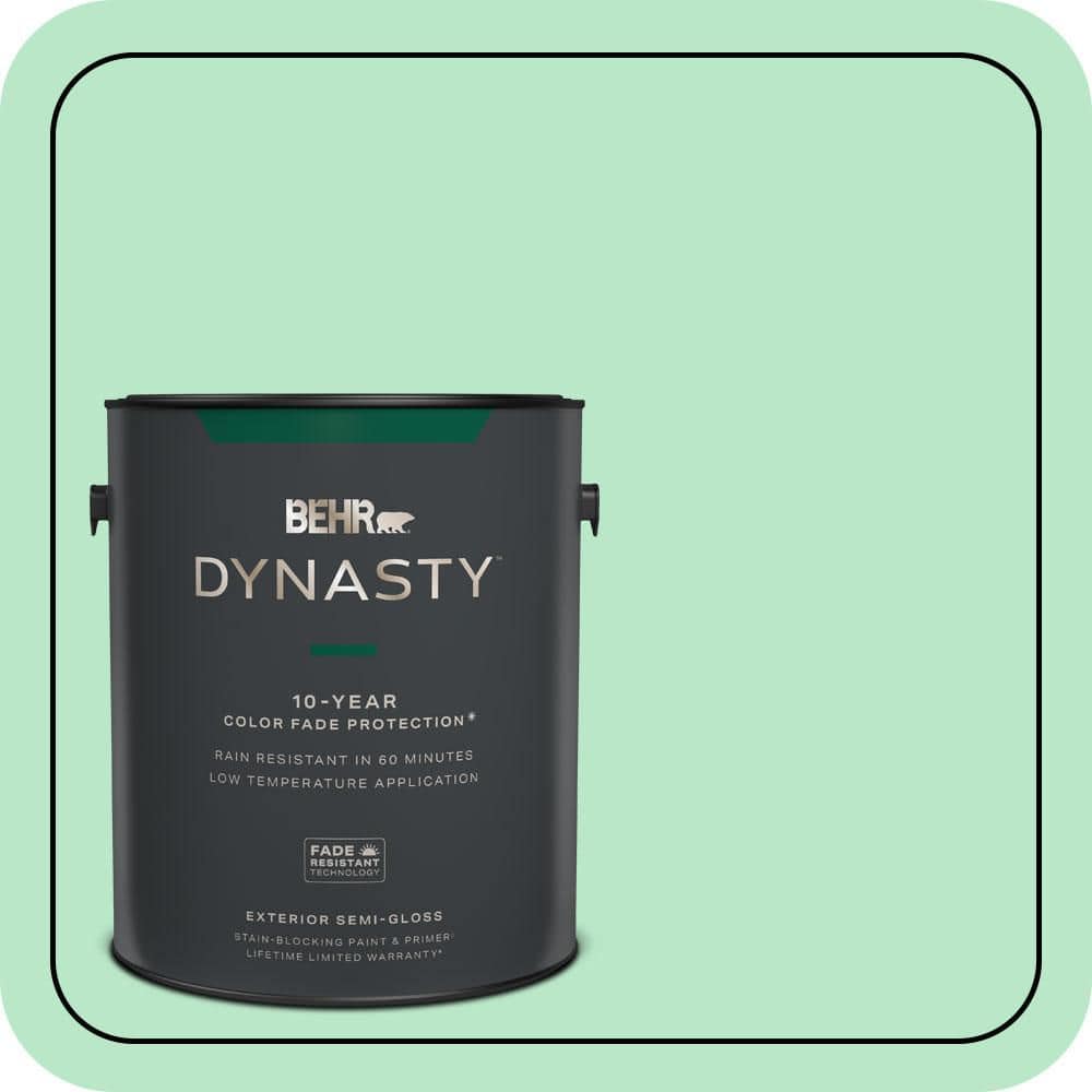 BEHR DYNASTY 1 gal. #460A-3 Canton Jade Semi-Gloss Exterior Stain-Blocking Paint & Primer