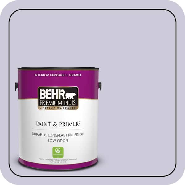 BEHR PREMIUM PLUS 1 gal. #S570-2 Magic Scent Eggshell Enamel Low Odor Interior Paint & Primer (2)