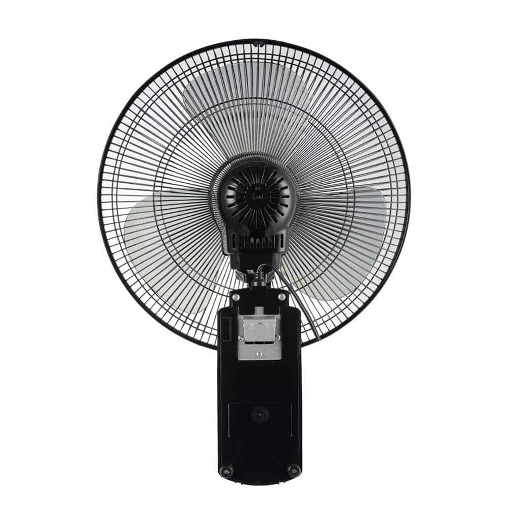 SPT 16 in. 3 Fan Speeds Wall Fan in Black with 3 Wind Modes, Timer, Oscillation and Remote Control (2)