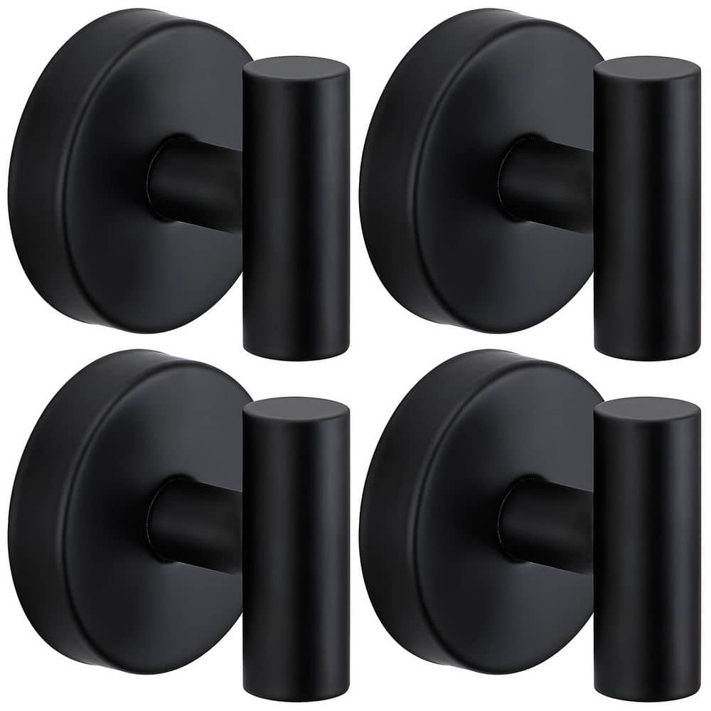 Wudkey 4-Piece Suction Cup Hooks, Bathroom Reusable Hooks for Shower, No-Drill Mounting on Glass, Mirrors (1)