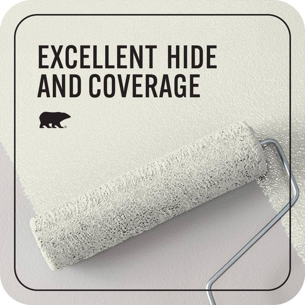 BEHR PREMIUM PLUS #W-F-720 Silver Leaf Flat EcoMix Plant-Based & Primer (2)