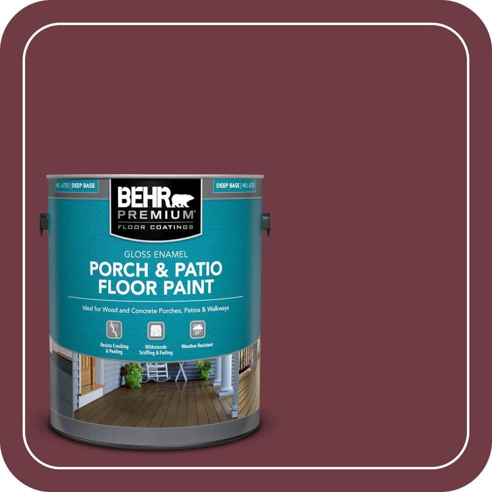 BEHR PREMIUM 1 gal. #BXC-90 Wild Cranberry Gloss Enamel Interior/Exterior Porch and Patio Floor Paint