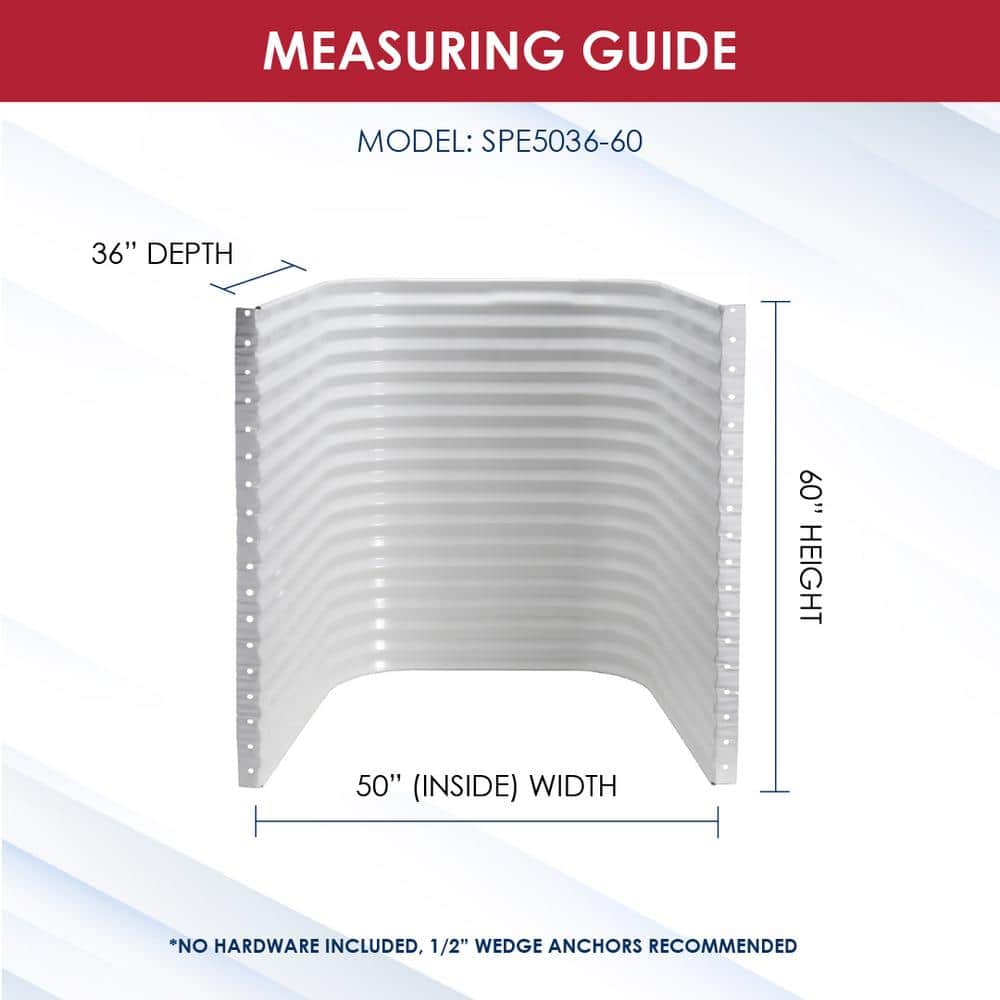 SHAPE PRODUCTS 50 in. W x 36 in. D x 60 in. H White Steel Egress Window Well (2)