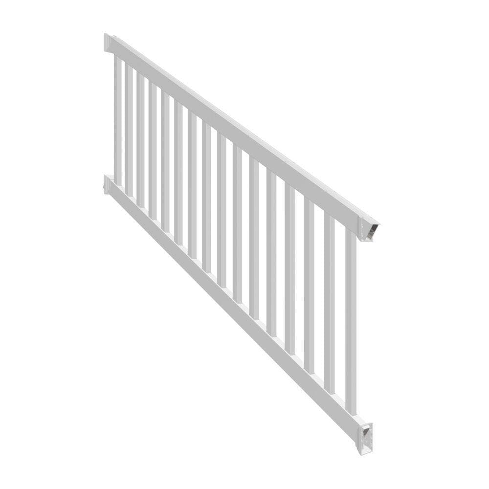 RDI Finyl Line 8 ft. x 42 in. H 28-Degree to 38-Degree Deck Top Stair Rail Kit in White (2)