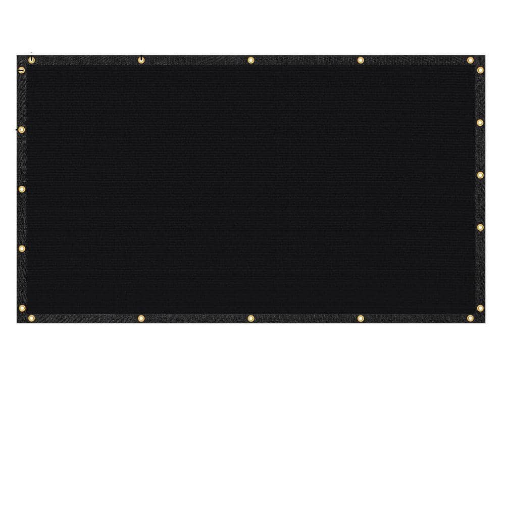 Justincity Black Plastic Mesh Private for Border Fencing 8 ft. x 25 ft. with Heavy Duty 170 GSM Windscreen and Dustproof (1)