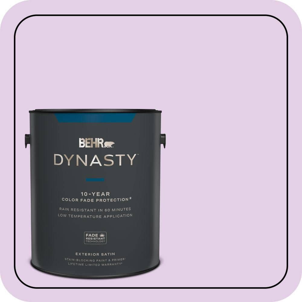 BEHR DYNASTY 1 gal. #P100-2 Sweet Romance Satin Enamel Exterior Stain-Blocking Paint & Primer