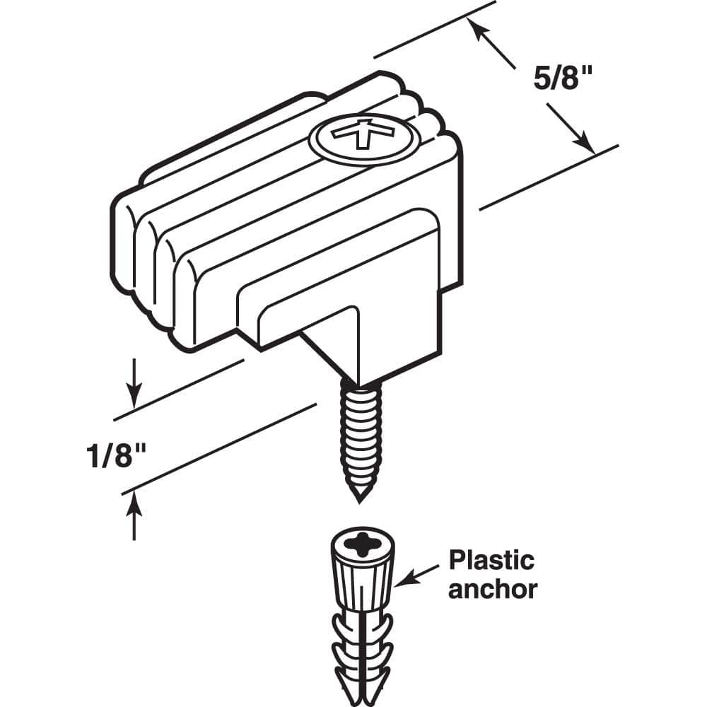Prime-Line 1/8 in., Clear Acrylic Mirror Clips (6-pack) (2)