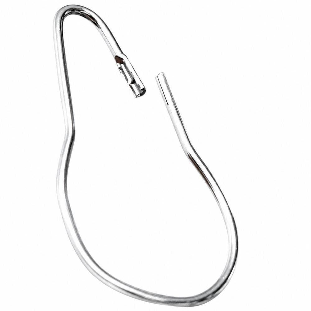 Unbranded Shower Curtain Rings 24 Pack Metal Hooks Nickel Plated Rustproof for Standard Bathroom Shower Rod Set (3)
