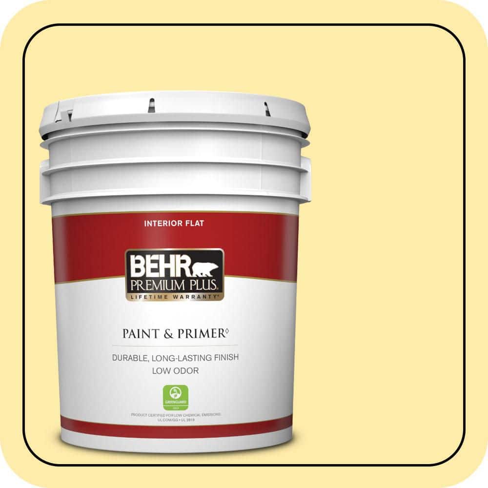 BEHR PREMIUM PLUS 5 gal. #P300-3 Rite of Spring Flat Low Odor Interior Paint & Primer