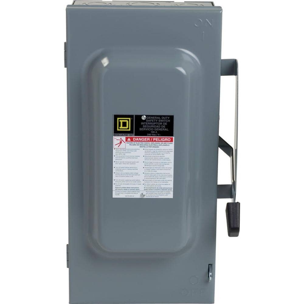 Square D Amp 240-Volt 3-Pole 3-Phase Non-Fusible Indoor General Duty Safety Switch