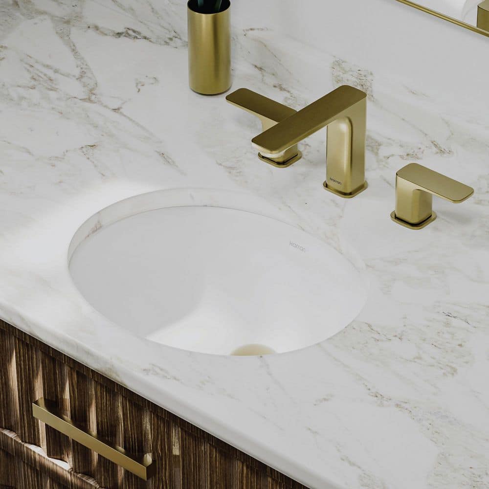 Karran Valera 17-1/4 in. x 14-1/8 in. Oval Undermount Vitreous China Bathroom Sink in White (3)