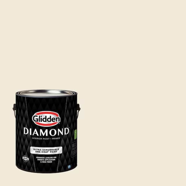 Glidden Diamond 1 gal. PPG1103-1 Ivory Tower Flat Interior Paint with Primer (2)