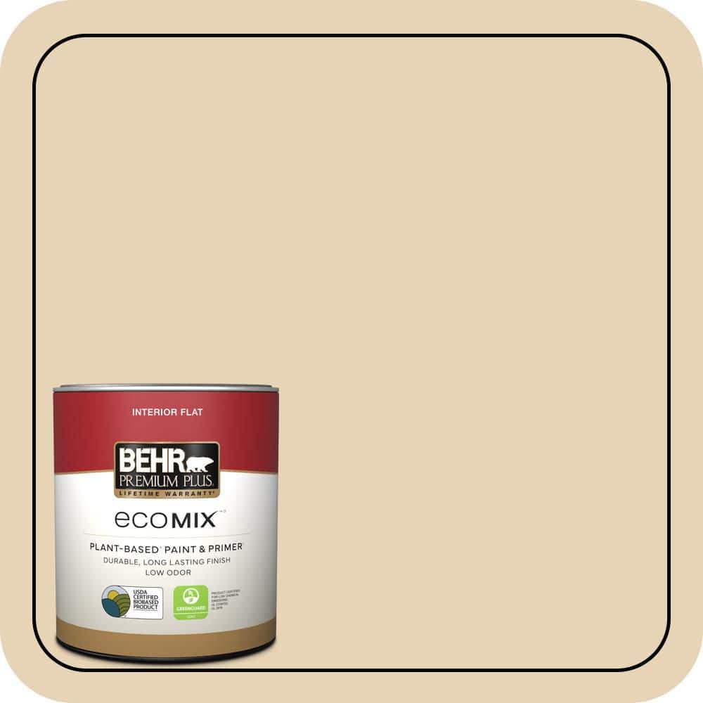 BEHR PREMIUM PLUS #PPU7-18 Sand Pearl Flat EcoMix Plant-Based & Primer (1)