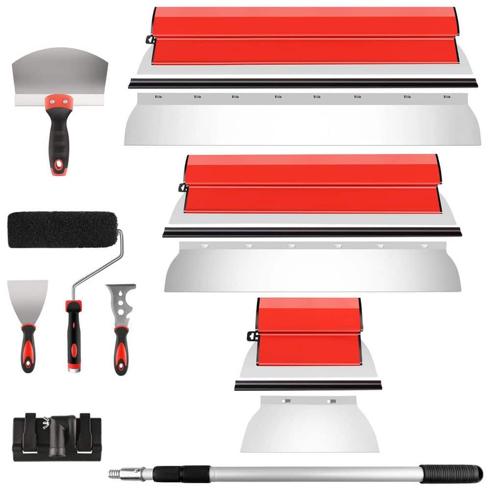Laybus Professional Drywall Skimming Tools Kit with Multiple Blades, Roller, Accessories, 12-Piece Set (1)