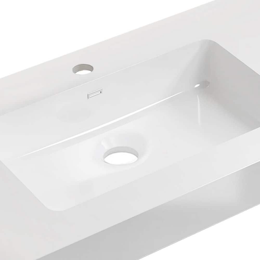 Satico 29.9 in. Drop-In Rectangular Bathroom Sink in White Resin Vanity Top (2)