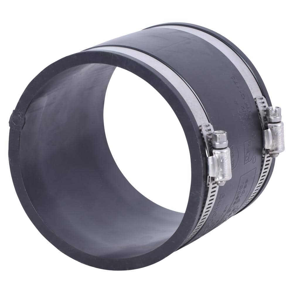 EASTMAN 4 in. x 4 in. PVC DWV Mechanical Flexible Coupling (4)