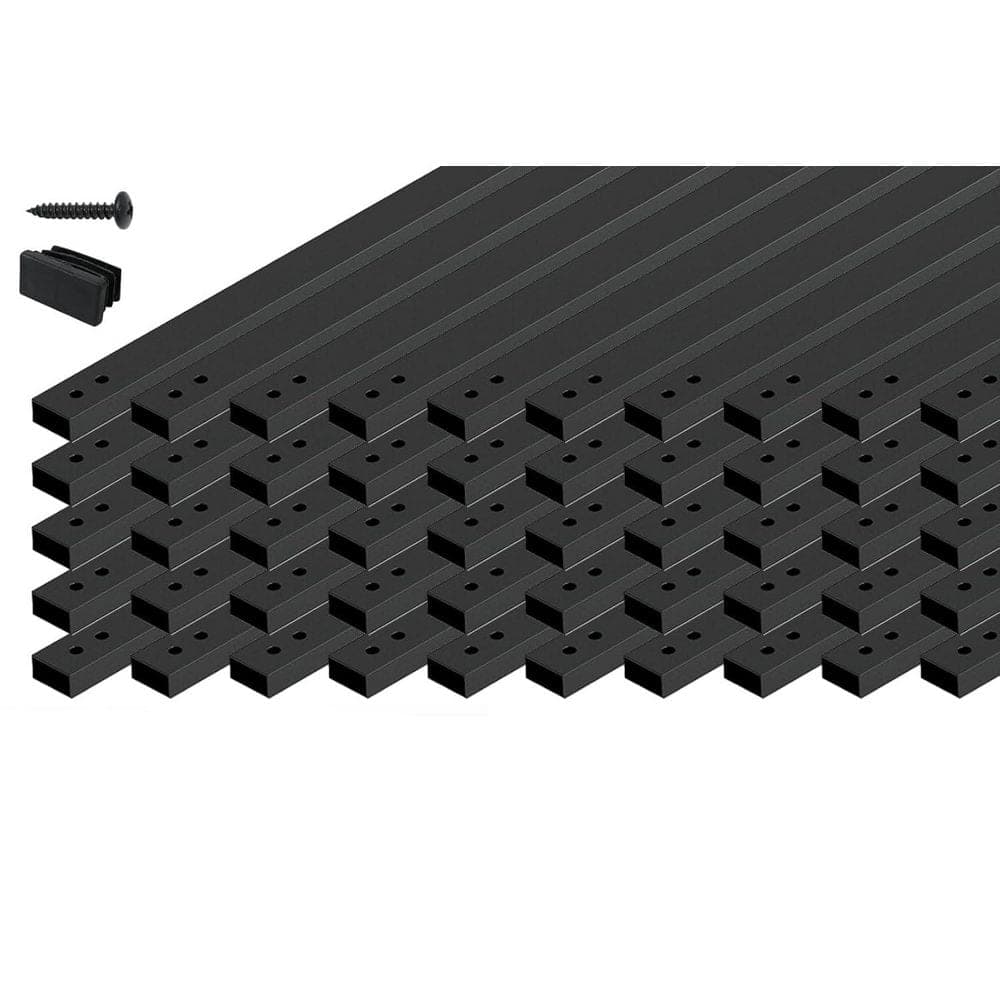 Afoxsos 32 in. x 1 in. W Black Aluminum Deck Stair Balusters with Screws for Wood and Composite Fencing, 50-Pack (1)
