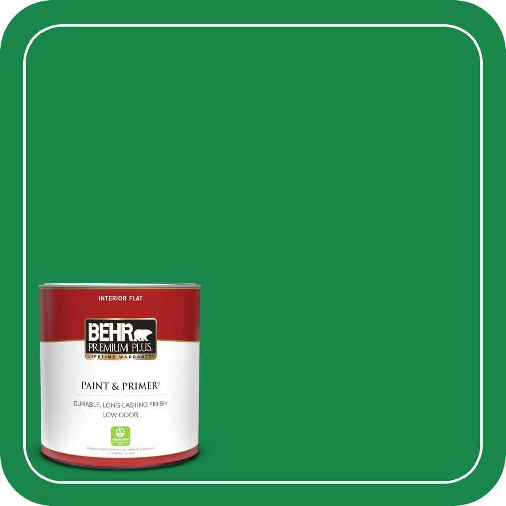 BEHR PREMIUM PLUS #460B-6 Chlorophyll Flat Low Odor & Primer (1)