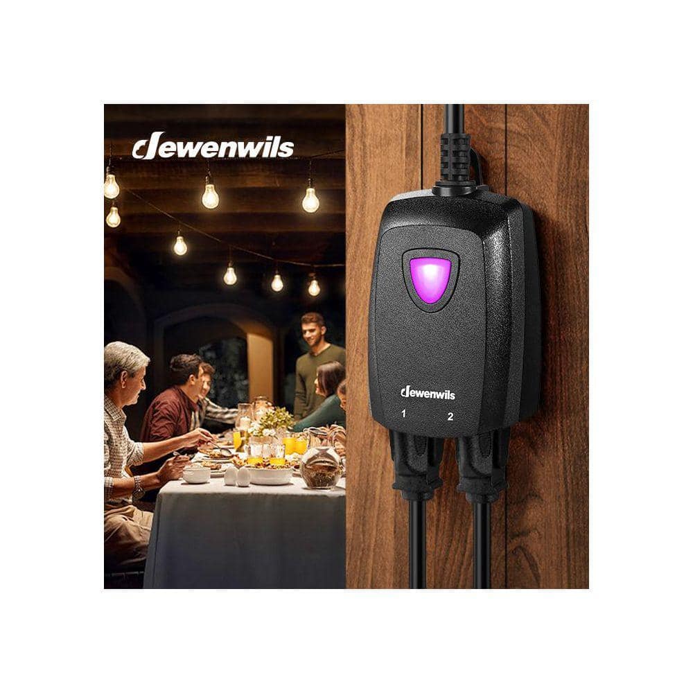 DEWENWILS Outdoor Wireless Remote Control Outlet, dependent Control Sockets (2)